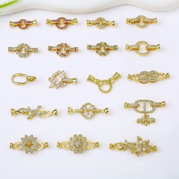 18K Gold Color Pearl Necklace Buckle