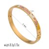 Titanium Steel Bracelet Women's Exquisite Geometric Oil-spot Glaze Flowers