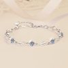 S925 Fashion Colorful Moissanite Sterling Silver Bracelet