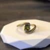 Brushed Diamond Colored Gems Zircon Ring Advanced Design Sense