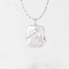 Couple Embrace Necklace Fashion Square Gold Silver Hands Together Pendant Jewelry