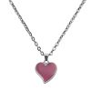 Korean Style Fashionable Warm Mood Color Changing Love Heart Necklace
