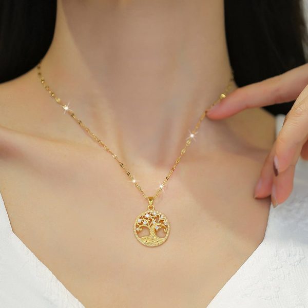 e43204d2-bc75-45be-b23a-5e6a0cad4c83.jpg Gold-plated Micro-inlaid Full Rhinestone Zircon Lucky Tree Light Luxury Cross-border Necklace