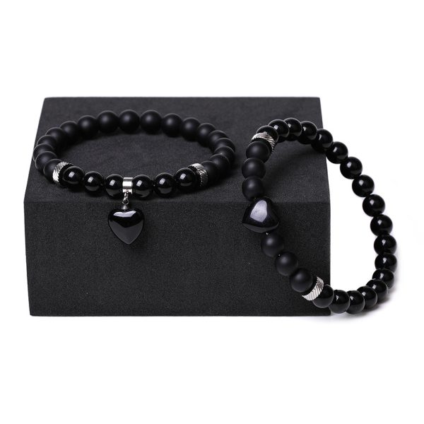 Natural Stone Couple Love Bracelet Suit