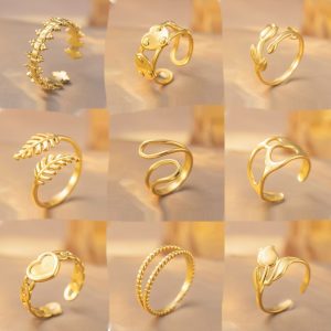 Open Adjustable Ring Retro Simple High-grade Titanium Steel Love