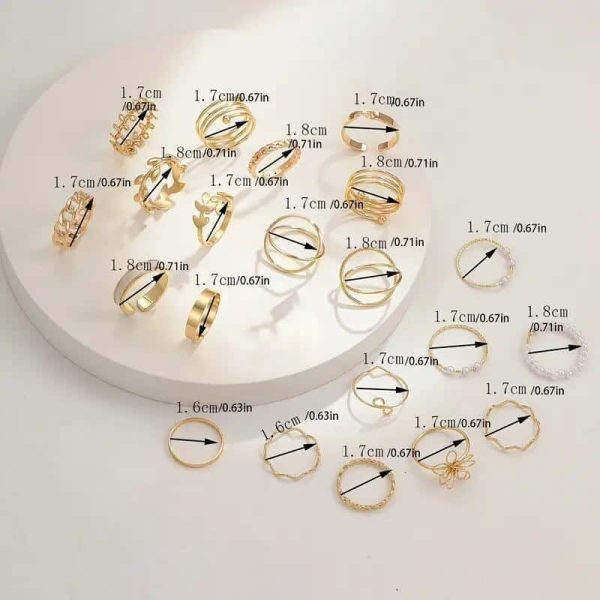 Women's Creative Simple Elegant Ring Earrings Suit