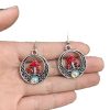 Popular Special-interest Design Personalized Mushroom Circle Pendant Earrings For Women