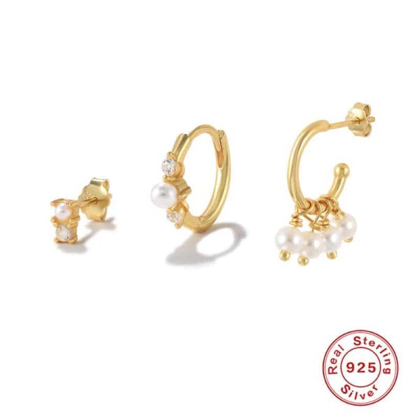 Sterling Silver Earrings Set Sun Flower Stars