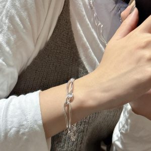 Hollow S925 Silver Plated Bracelet For Women