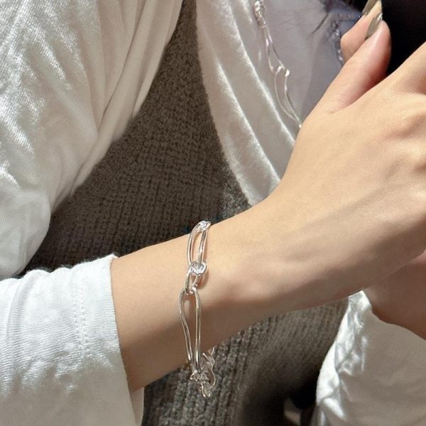 Hollow S925 Silver Plated Bracelet For Women