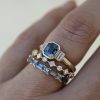 Alloy Inlaid Zircon Three-piece Ring Set