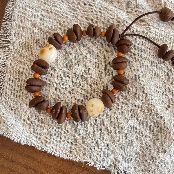 Coffee Bean Female Cartoon Puppy Simple Bracelet