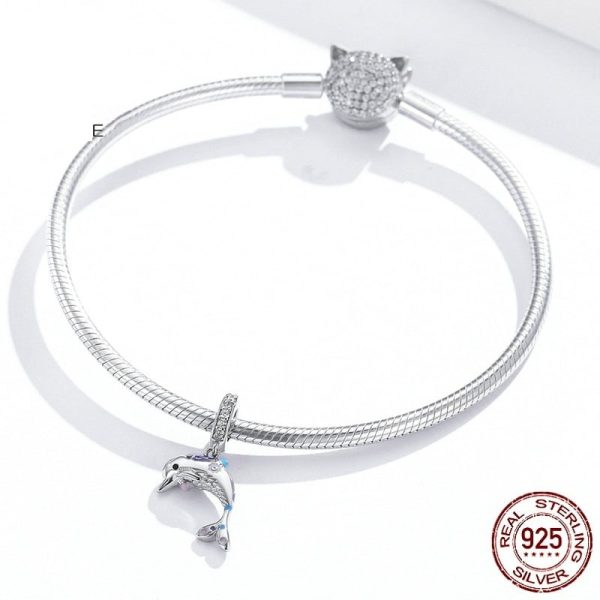 S925 Sterling Silver All-match Diy Beaded Bracelet Accessories Scattered Beads Pendant