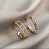 Adjustable Ring Double-layer Hollow Court Style High-grade Ring