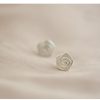S925 Sterling Silver Spiral Flower Sterling Silver Stud Earrings