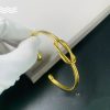 Love Knotted Brass Bracelet Design Light Luxury Opening