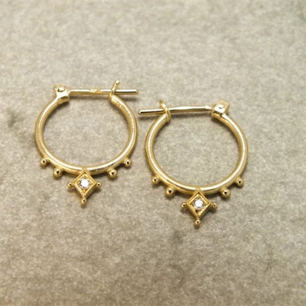 INS Style Geometric Circle Small Beads Earrings