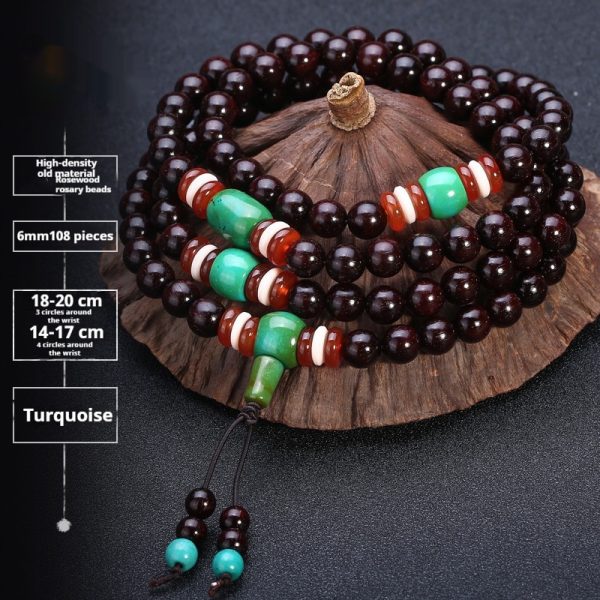 Pterocarpus Santalinus Bracelet Men's 108 Beads