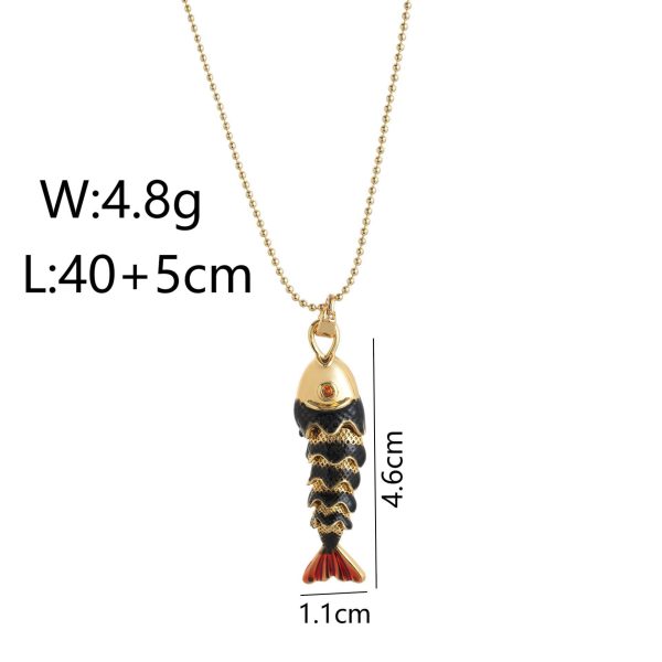 Necklace Female Fishtail Colorful Light Luxury Temperament All-match