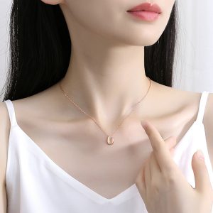 Coffee Bean Sterling Silver Necklace Japanese And Korean Female Niche