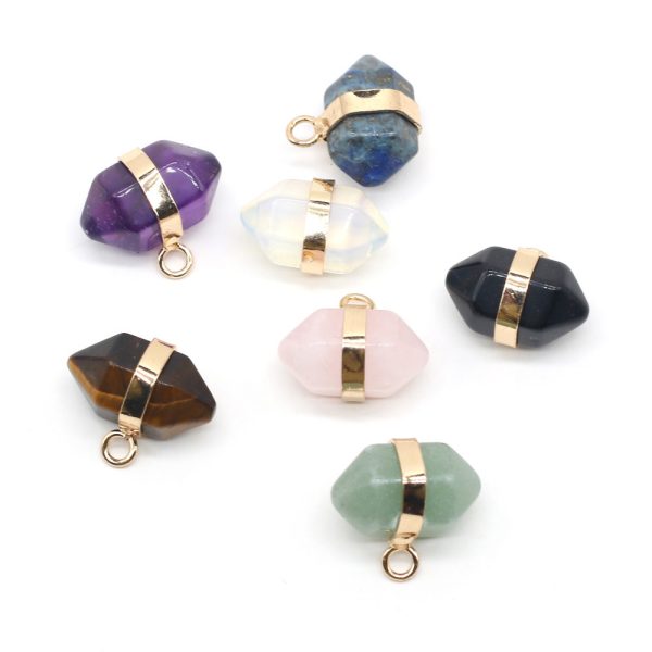Natural Stone Pillar Pendant Jewelry Accessories