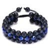 Natural Stone Frosted Stone Beaded Bracelet Iron Ore Double Wrap Braided Bracelet