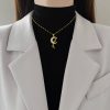 Moon Tassel Light Luxury Temperament Gorgeous Full Diamond Necklace