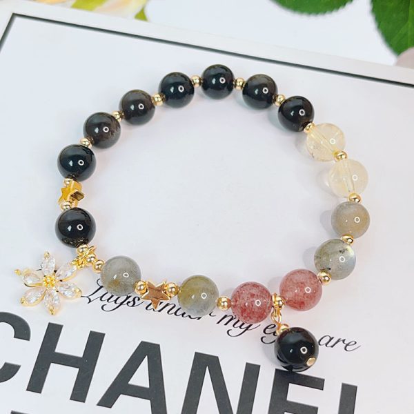 Sweet Cool Style Silver Stone Bracelet Personality Little Sister