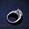 Classic Four-claw S925 Silver Ring 5 Karat Moissanite