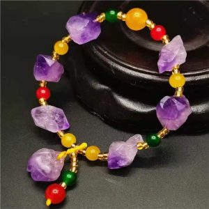 Fashion Romantic Natural Shaped Amethyst Bracelet