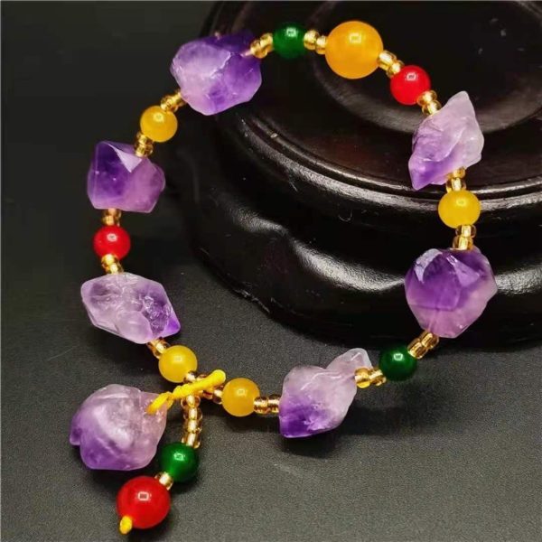 Fashion Romantic Natural Shaped Amethyst Bracelet