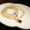 Natural Brazil Gold Rutilated Quartz Bracelet
