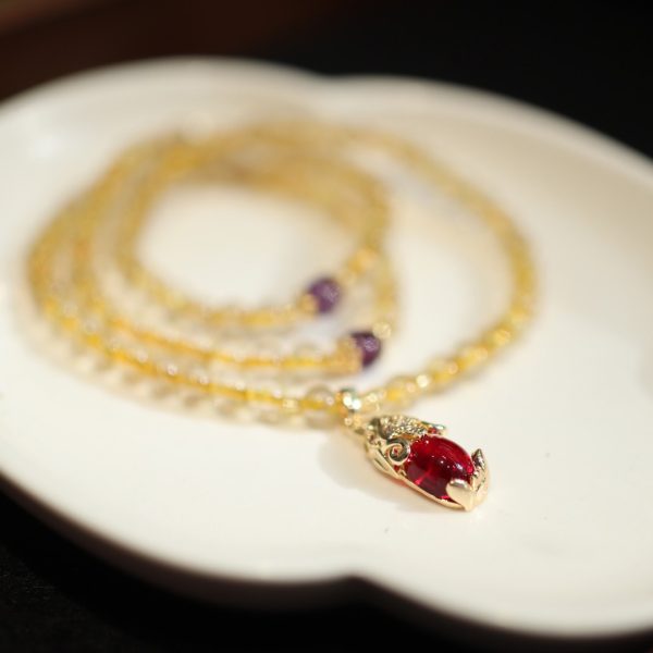 Natural Brazil Gold Rutilated Quartz Bracelet