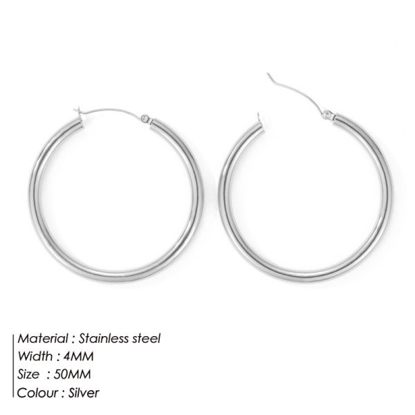 Broad Round Hoops Earrings