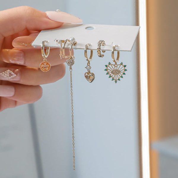 e7b2ad3e-6c36-424b-b490-898851cdb610.jpg Women's Fashion Versatile Love Fringe Earrings Set