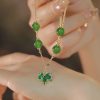 Women's New Chinese Zircon Maple Leaf Pendant Adjustable