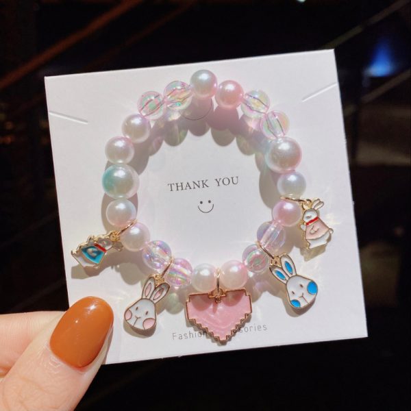 Pearl Cartoon Bracelet Cute Gradient Color