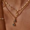 Stainless Steel Twelve Birthday Stone Necklace 12 Birthday Stone Love Pendant Moon Stone Women's Gift Jewelry