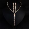 Bridal Ornament Set Wholesale Handmade Fashion Tassel Claw Chain Necklace Earrings Photography Jewelry Set