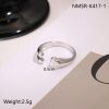 Geometric Design Stainless Steel Open Titanium Steel Ring