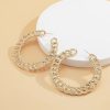 Female Exaggerated Retro Style Big Circle Earrings