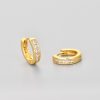 European And American Simple Circle Zircon Earrings