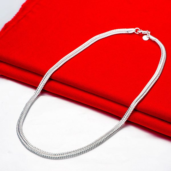 Fashion Men's And Women's Flat Snake Bone Necklace