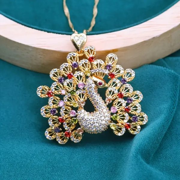 e89b5423-4123-4e55-bddd-bd6640ef45a2.jpg Peacock Design Colorful Zircon Pendant Necklace