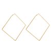 Wispy Simple Big Circle Geometric Stud Earrings Rhombus