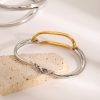 18K Stainless Steel Color Matching Geometric Bracelet
