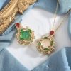 S925 Silver Inlaid Natural Chrysoprase Agate Necklace