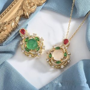 e8f459b9-b272-45ca-9ed9-88fa3e508b94_fine.jpeg S925 Silver Inlaid Natural Chrysoprase Agate Necklace