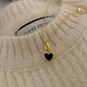 High-grade Double-sided Shell Love Pendant Necklace For Women