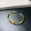 Love Knotted Brass Bracelet Design Light Luxury Opening